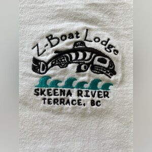 GILDAN Ultra Cotton White Tee with Embroidered “Z-Boat Lodge” Logo
